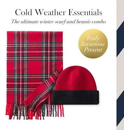 CALVIN & OLIVIA Lightweight Ultra-Soft Scarf with Hat - Perfect Holiday Gift for Men & Women - CALVIN & OLIVIA (1)