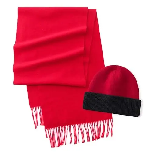 CALVIN & OLIVIA Lightweight Ultra-Soft Scarf with Hat - Perfect Holiday Gift for Men & Women - 1