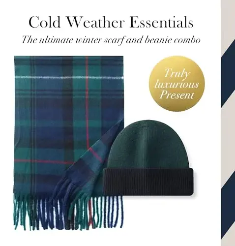 CALVIN & OLIVIA Lightweight Ultra-Soft Scarf with Hat - Perfect Holiday Gift for Men & Women - Calvin (1)