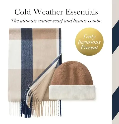 CALVIN & OLIVIA Lightweight Ultra-Soft Scarf with Hat - Perfect Holiday Gift for Men & Women - CALVIN & OLIVIA (1)