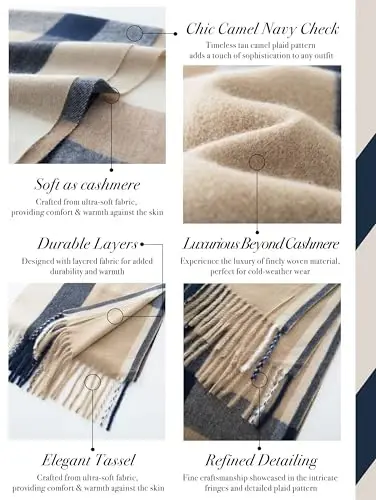 CALVIN & OLIVIA Lightweight Ultra-Soft Scarf with Hat - Perfect Holiday Gift for Men & Women - 3