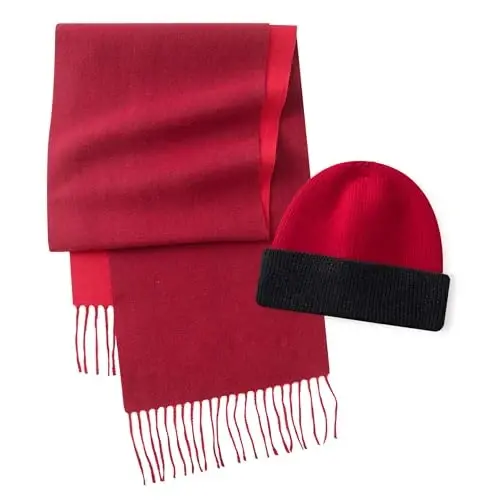 CALVIN & OLIVIA Lightweight Ultra-Soft Scarf with Hat - Perfect Holiday Gift for Men & Women - 1