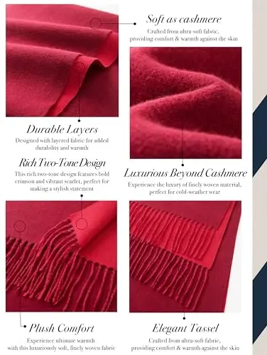 CALVIN & OLIVIA Lightweight Ultra-Soft Scarf with Hat - Perfect Holiday Gift for Men & Women - 3