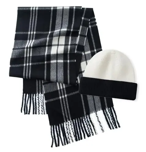 CALVIN & OLIVIA Lightweight Ultra-Soft Scarf with Hat - Perfect Holiday Gift for Men & Women - 1