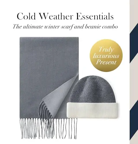 CALVIN & OLIVIA Lightweight Ultra-Soft Scarf with Hat - Perfect Holiday Gift for Men & Women - CALVIN & OLIVIA (1)