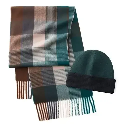 CALVIN & OLIVIA Lightweight Ultra-Soft Scarf with Hat - Perfect Holiday Gift for Men & Women - CALVIN & OLIVIA