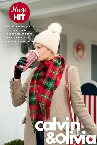 CALVIN & OLIVIA Ultra-Soft CasModazoneere Feel Scarf Winter Holiday Gift for Men & Women - 4