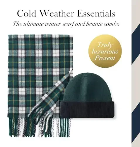 CALVIN & OLIVIA Lightweight Ultra-Soft Scarf with Hat - Perfect Holiday Gift for Men & Women - MODAZONE (1)