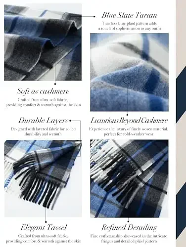 CALVIN & OLIVIA Ultra-Soft CasModazoneere Feel Scarf Winter Holiday Gift for Men & Women - 3