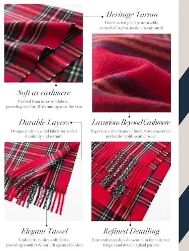 CALVIN & OLIVIA Ultra-Soft CasModazoneere Feel Scarf Winter Holiday Gift for Men & Women - 3