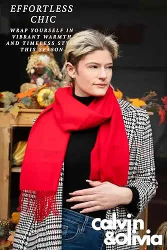 CALVIN & OLIVIA Lightweight Ultra-Soft Scarf - Perfect Holiday Gift for Men & Women - 4