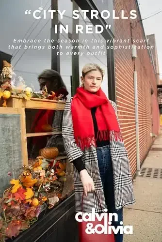 CALVIN & OLIVIA Lightweight Ultra-Soft Scarf - Perfect Holiday Gift for Men & Women - 5