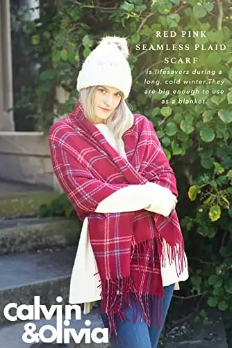 CALVIN & OLIVIA Ultra-Soft CasModazoneere Feel Scarf Winter Holiday Gift for Men & Women - 5