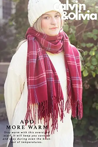 CALVIN & OLIVIA Ultra-Soft CasModazoneere Feel Scarf Winter Holiday Gift for Men & Women - 6