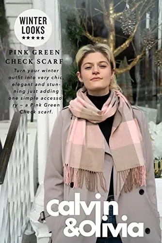 CALVIN & OLIVIA Ultra-Soft CasModazoneere Feel Scarf Winter Holiday Gift for Men & Women - 4