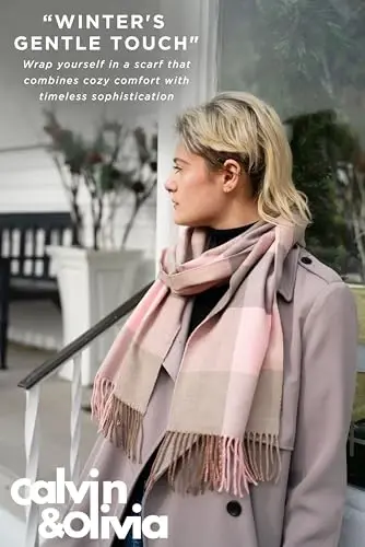 CALVIN & OLIVIA Ultra-Soft CasModazoneere Feel Scarf Winter Holiday Gift for Men & Women - 6