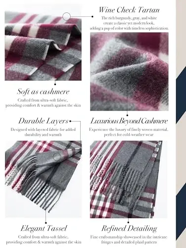 CALVIN & OLIVIA Lightweight Ultra-Soft Scarf with Hat - Perfect Holiday Gift for Men & Women - 3