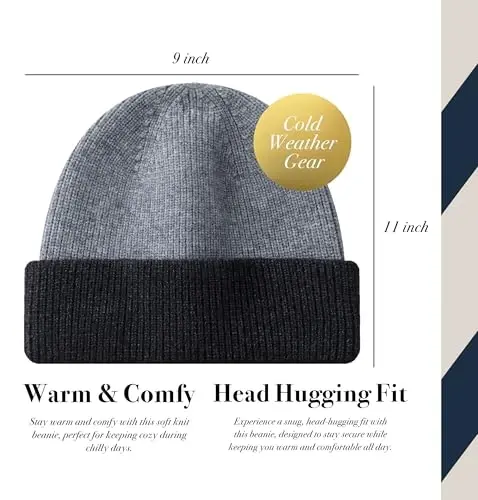 CALVIN & OLIVIA Lightweight Ultra-Soft Scarf with Hat - Perfect Holiday Gift for Men & Women - 4