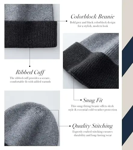 CALVIN & OLIVIA Lightweight Ultra-Soft Scarf with Hat - Perfect Holiday Gift for Men & Women - 5