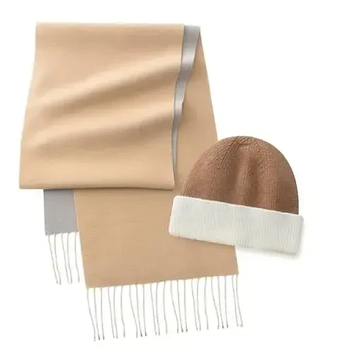 CALVIN & OLIVIA Lightweight Ultra-Soft Scarf with Hat - Perfect Holiday Gift for Men & Women 