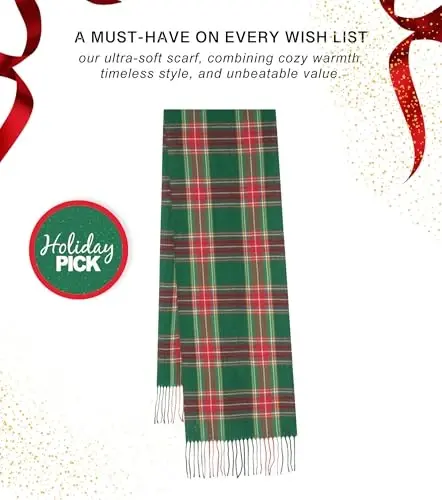 CALVIN & OLIVIA Ultra-Soft CasModazoneere Feel Scarf Winter Holiday Gift for Men & Women - 2