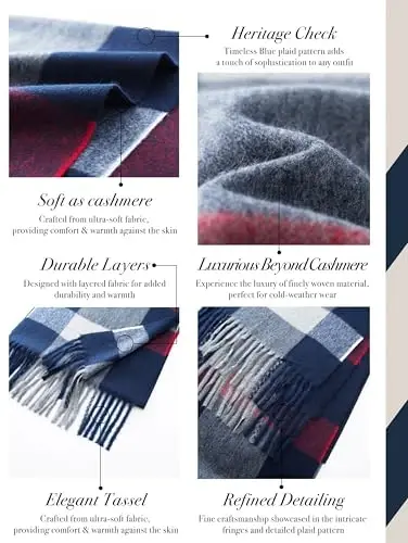 CALVIN & OLIVIA Ultra-Soft CasModazoneere Feel Scarf Winter Holiday Gift for Men & Women - 1