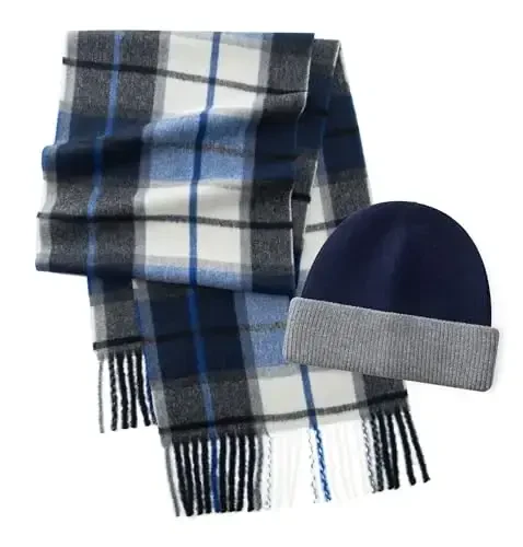 CALVIN & OLIVIA Lightweight Ultra-Soft Scarf with Hat - Perfect Holiday Gift for Men & Women 