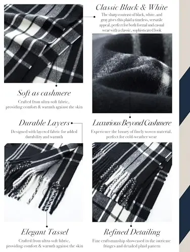 CALVIN & OLIVIA Lightweight Ultra-Soft Scarf with Hat - Perfect Holiday Gift for Men & Women - 4