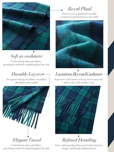 CALVIN & OLIVIA Lightweight Ultra-Soft Scarf with Hat - Perfect Holiday Gift for Men & Women - 3