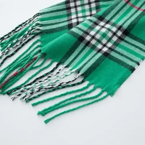 CALVIN & OLIVIA Women's Fall Winter Scarf Thick Classic Plaid Scarf Wrap Warmth Soft Oversized CasModazoneere Feel Scarves - 6