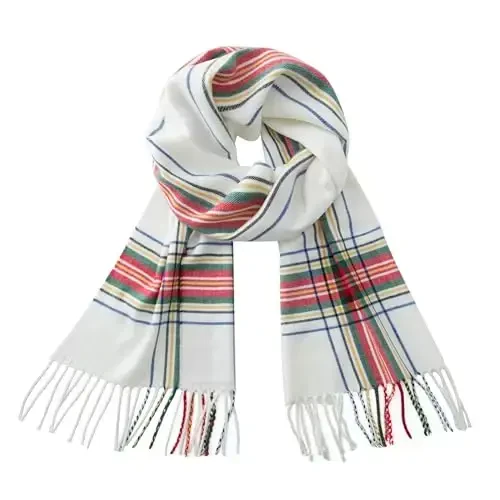CALVIN & OLIVIA Women's Fall Winter Scarf Thick Classic Plaid Scarf Wrap Warmth Soft Oversized CasModazoneere Feel Scarves 