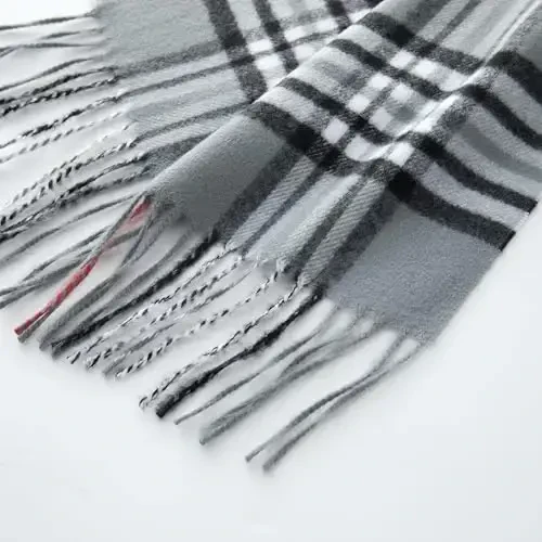 CALVIN & OLIVIA Women's Fall Winter Scarf Thick Classic Plaid Scarf Wrap Warmth Soft Oversized CasModazoneere Feel Scarves - 5