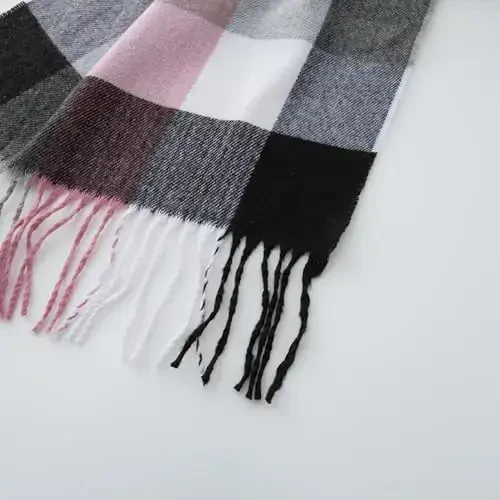 CALVIN & OLIVIA Women's Fall Winter Scarf Thick Classic Plaid Scarf Wrap Warmth Soft Oversized CasModazoneere Feel Scarves - 6