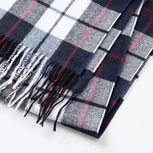 CALVIN & OLIVIA Women's Fall Winter Scarf Thick Classic Plaid Scarf Wrap Warmth Soft Oversized CasModazoneere Feel Scarves - 5