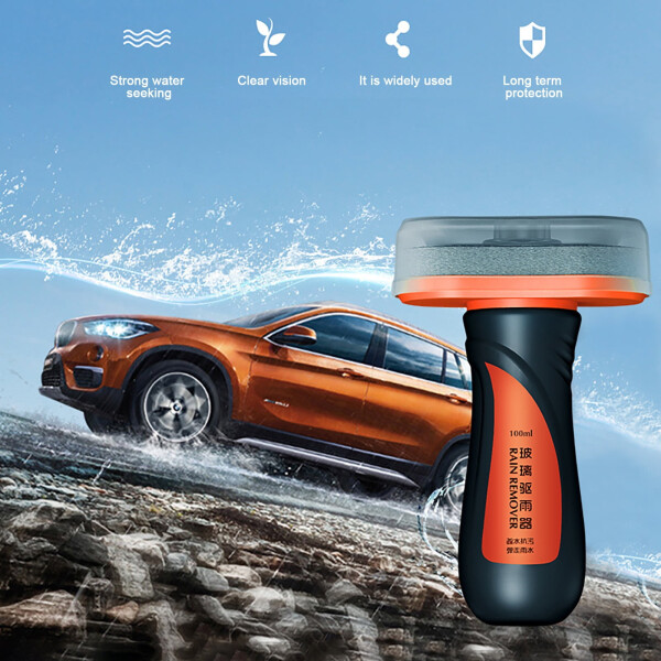 Glass Coating, Hydrophobic Automotive Rain Repellant, Glass Coating for Windshield, Improves Visibility and Clarity for Wet Weather Driving(100ml)-100ML - 6