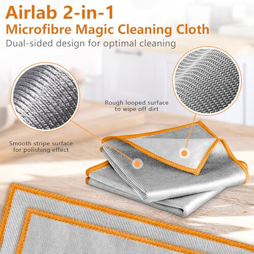 Glass Polishing Cloth Streak Free Miracle Microfiber Cleaning Cloth Lint Free Cleaning Rags for Glasses Kitchen Dish Mirrors Easy Clean, Pack of 6, 12