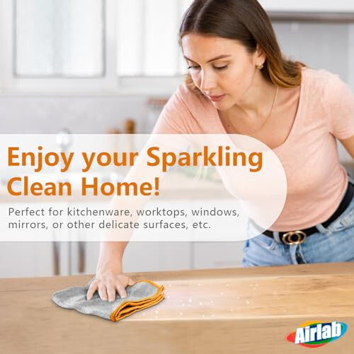 Glass Polishing Cloth Streak Free Miracle Microfiber Cleaning Cloth Lint Free Cleaning Rags for Glasses Kitchen Dish Mirrors Easy Clean, Pack of 6, 12