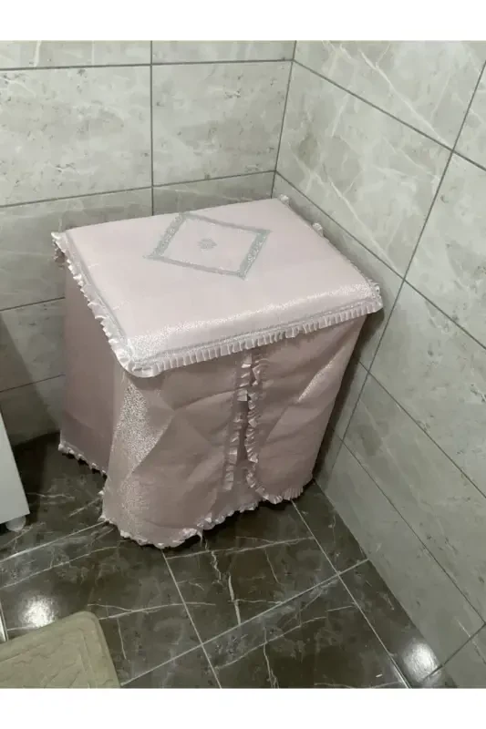 Çamaşır Makinesi Örtüsü-Pudra - ÇALIŞKAN ÇEYIZ EVI