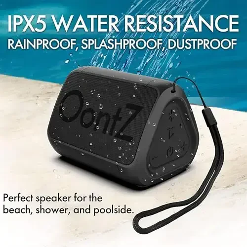 Cambridge Soundworks OontZ Angle Solo Bluetooth Portativ Karnay, Kompakt Hajmi, Hayratlanarli Dar Hazm va Bas, 100 Fut Simsiz Diapazoni, IPX5, Muqammal Sayohat Karnay, Bluetooth Karnaylar (Qora) - 4