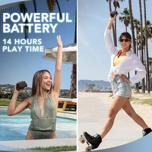 OontZ Angle Solo Portable Bluetooth Speaker 5.0-5W Sound, 10-Hr Battery, 100ft Wireless Range, IPX5 Water-Resistant, Budget-Friendly Small Speaker for Travel, Party, Outdoor or Home (Black) - 5