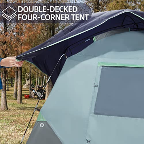 CAMEL CROWN Tents for Camping 2/4/6/8 Person Waterproof Quick Setup Folding Outdoor Backpacking Tents 4 People Family Hiking - 3