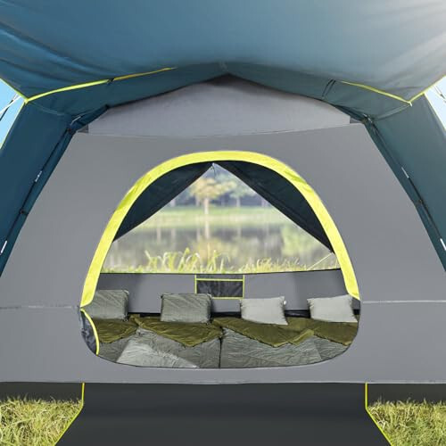 CAMEL CROWN Tents for Camping, 3/4/5/6 Person Waterproof Tent Skydome Camping Tent Easy Setup Backpacking Family Tents with Floor Mats and Attached Porch for Outdoor Hiking - 6