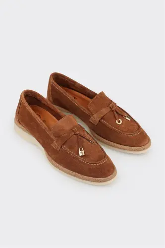 Camel Deri Ayollar Kundalik Poyabzali-Camel - ELLE SHOES (1)