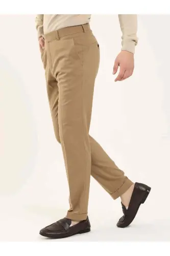 Camel Erkak Regular Fit Toʻgʻri Klassik Shim - 97739-CAMEL - 3