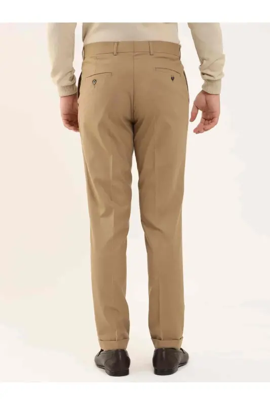 Camel Erkek Regular Fit Düz Klasik Pantolon - CAMEL - 5