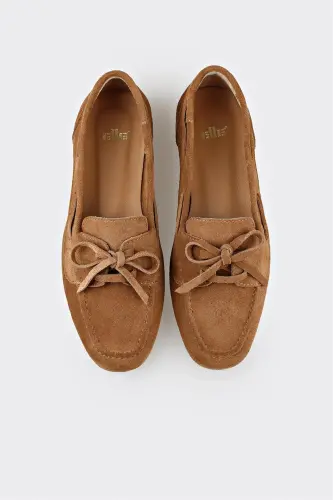 Camel Leather Women's Casual Shoes - 4
