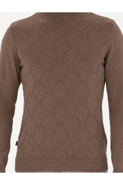 Camel Melange Slim Fit Sweater (50281852-VR122) - 6