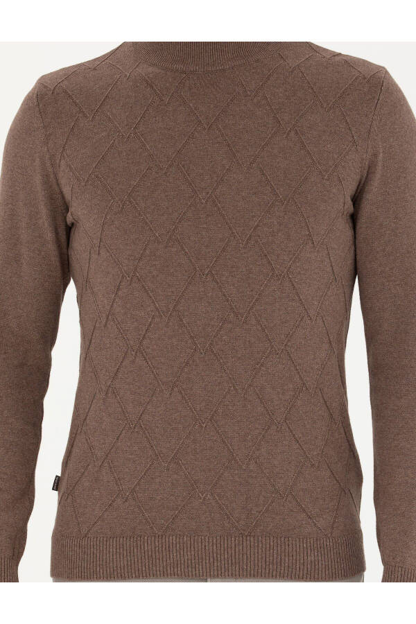 Camel Melange Slim Fit Sweater (50281852-VR122) - 6