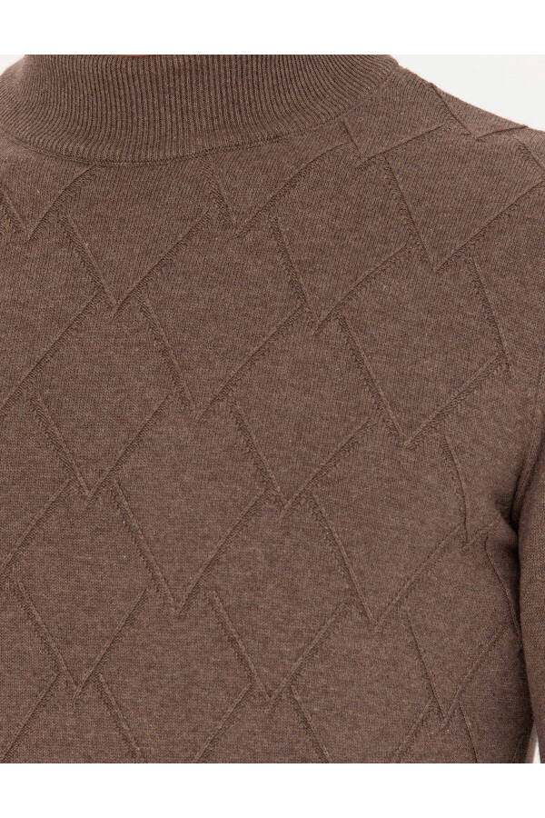 Camel Melange Slim Fit Sweater (50281852-VR122) - 7