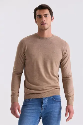 Camel Regular Fit Bisiklet Yaka Triko Koʻylagi 